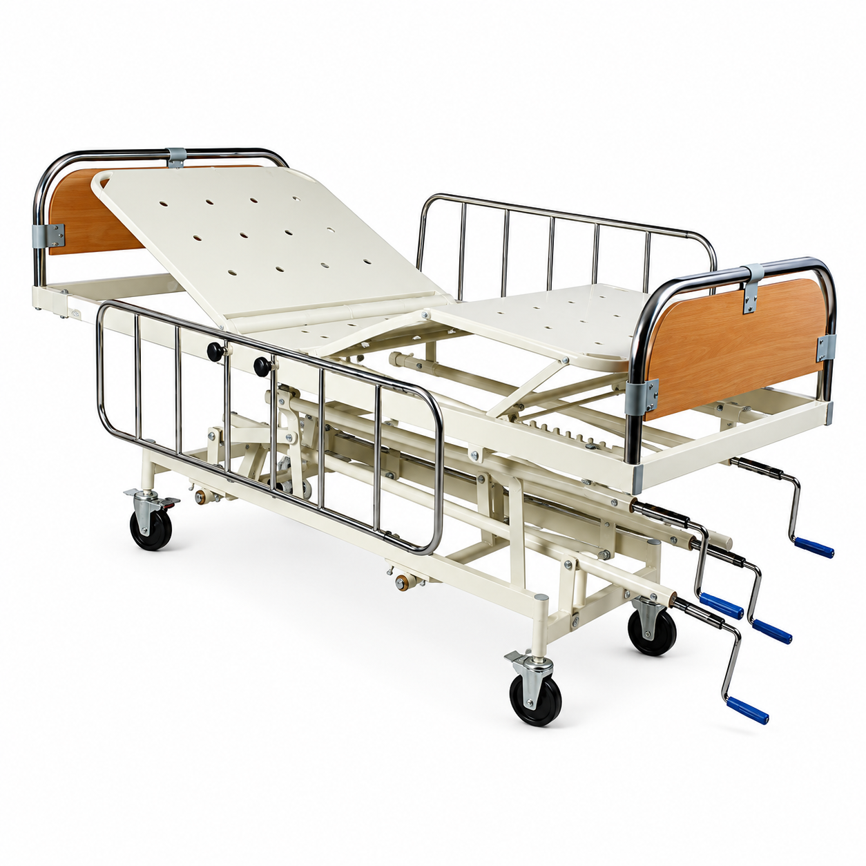 ICU Bed Mechanical (S.S. Panel & S.S. Railing) - SB-G106 - Recovery Bed Manufacturer