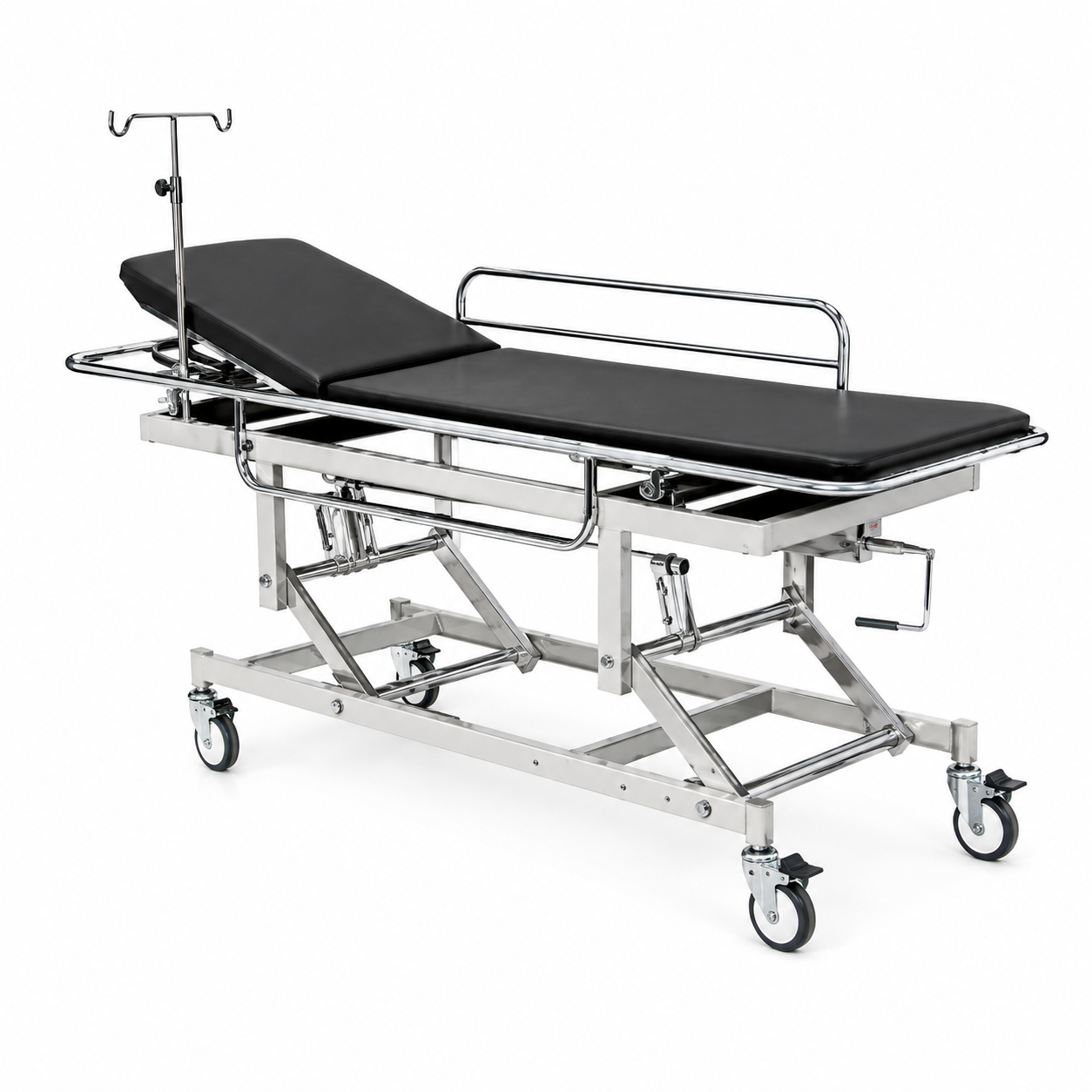Stretcher Trolley Hi-Low with ABS Tuck-Away Railing