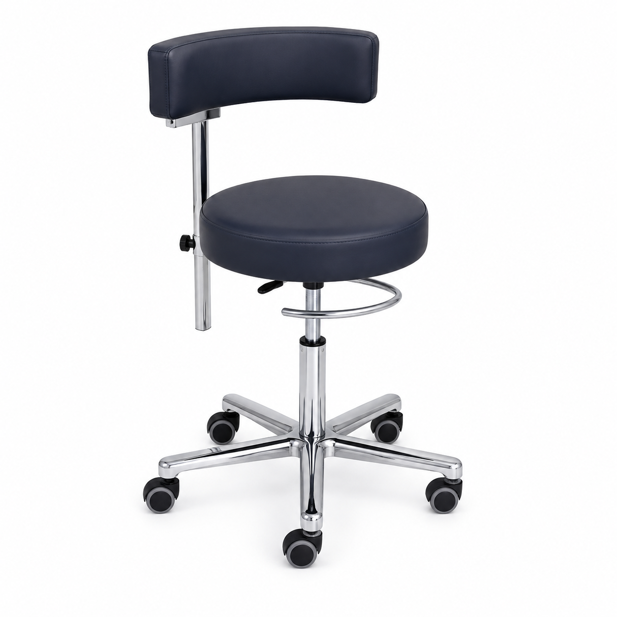 Three Seated Waiting Chair (Black Cushioned)