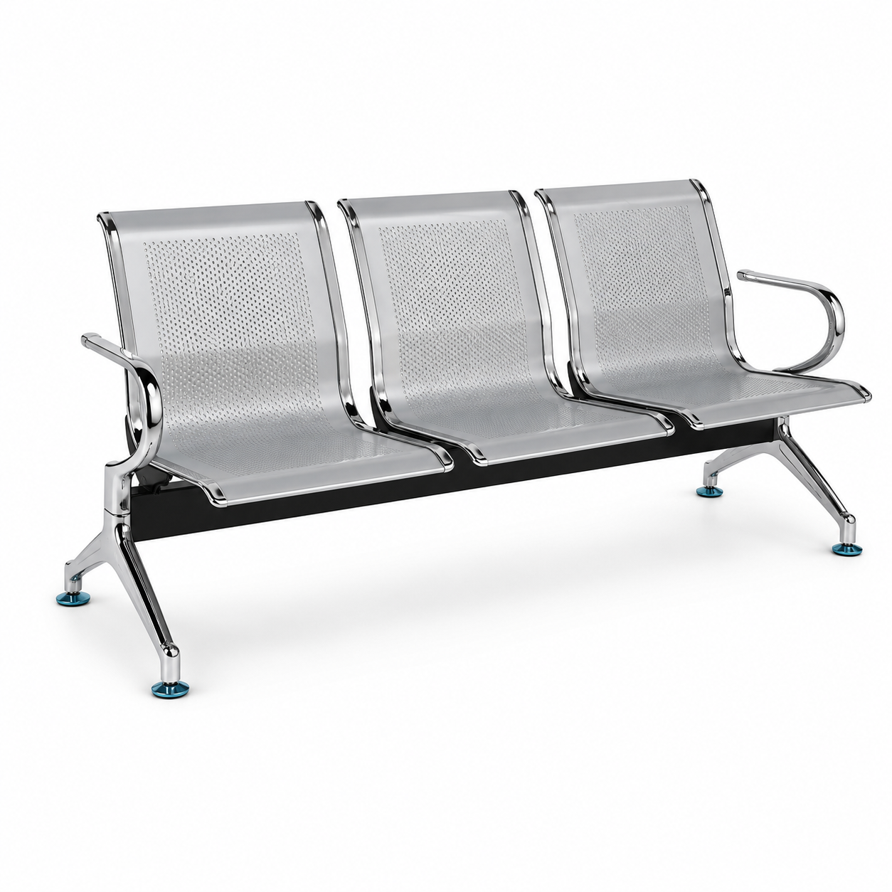 Two Seated Waiting Chair (Silver)